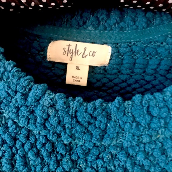 Turquoise Popcorn Sweater - Picture 3 of 5